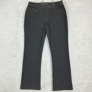 DKNY Womens Jeans Boot Cut‎ Denim Black Wash Mid Rise Stretch 8